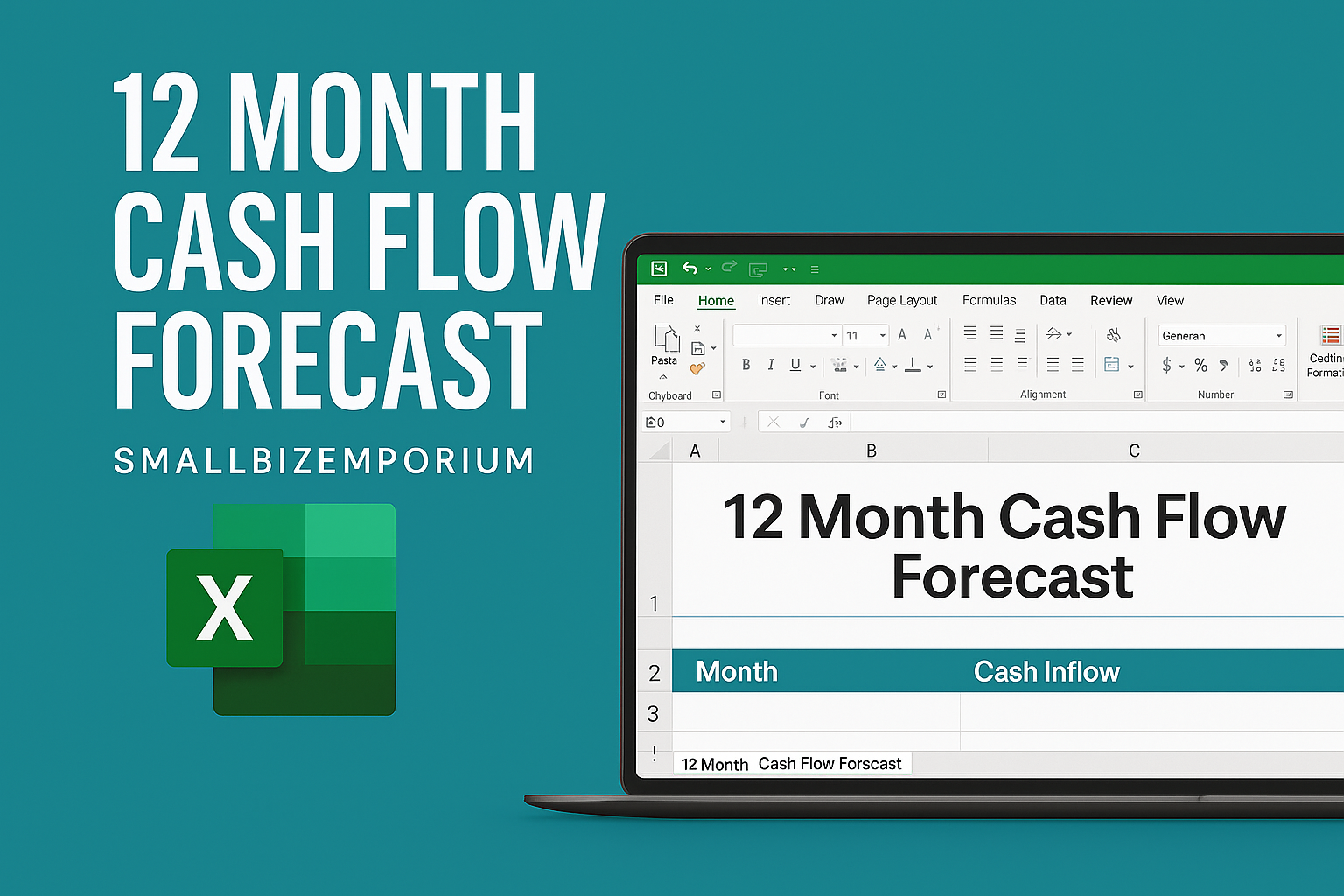 12 Month Cash Flow Forecast